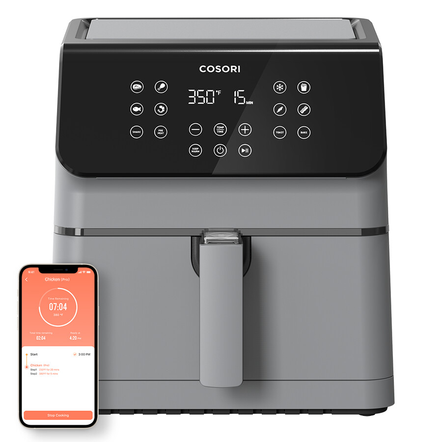 pro ii 5.8-quart smart air fryer grijs