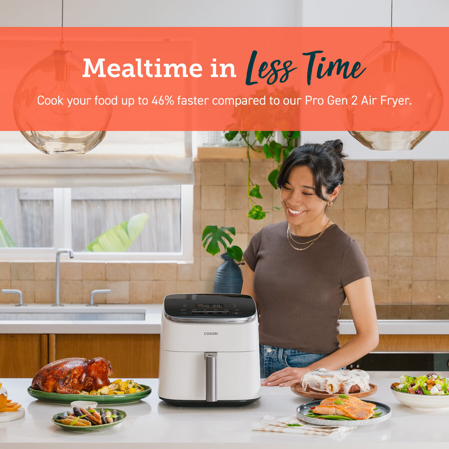 turboblaze smart airfryer van 6 liter - crème