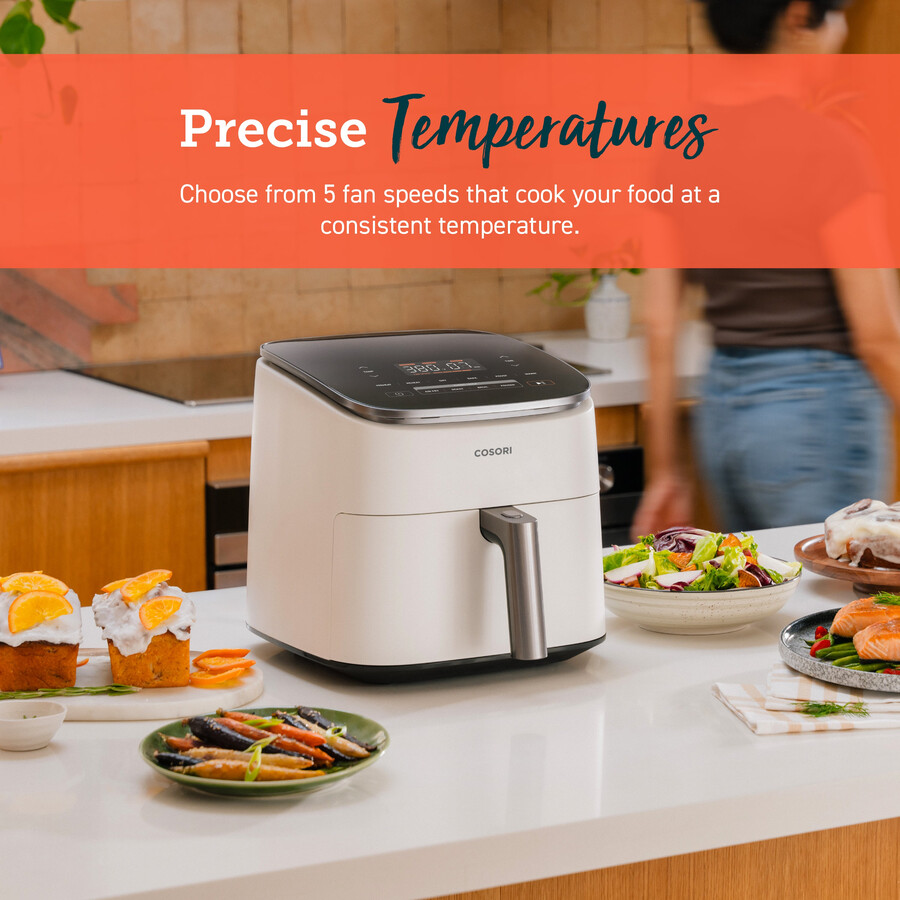 turboblaze smart airfryer van 6 liter - crème
